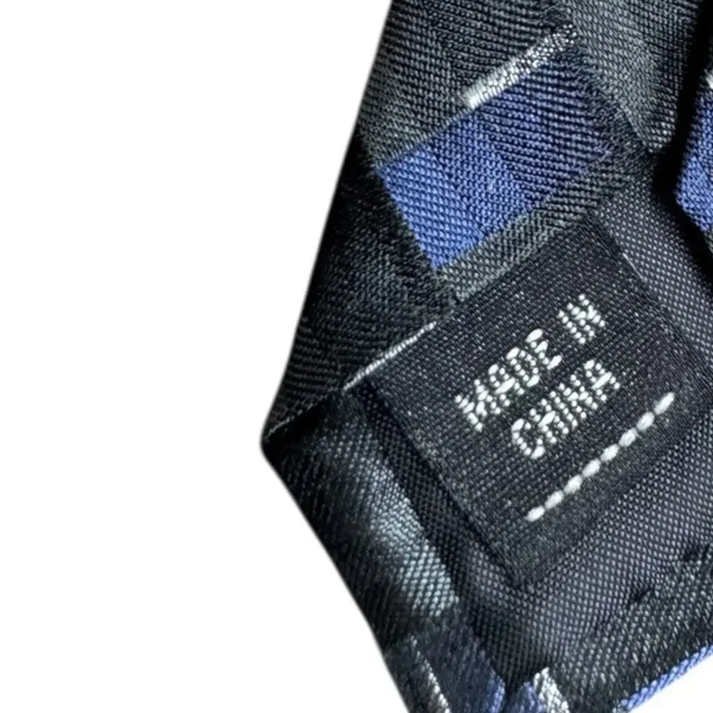 Joseph & Feiss Silk Tie Geometric Check Pattern Classic Width Mens Necktie 61”